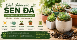 Cách chăm sóc sen đá đúng cách để cây luôn xanh tốt với ánh sáng, tưới nước và đất trồng phù hợp